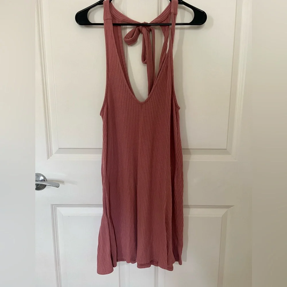 Kendall & Kylie Ribbed Mauve Summer Dress - Picture 2 of 4